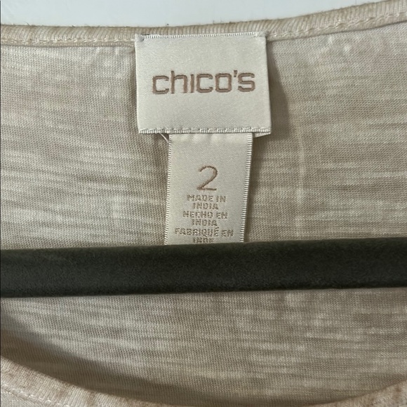 Chico's Beige Lace Detail Women's Top - Picture 2 of 10